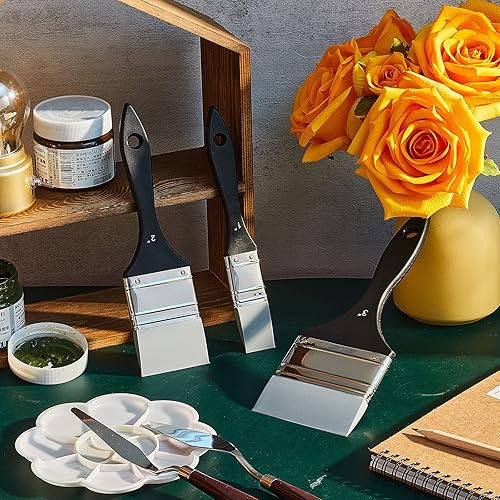 Miniatura 5 de Juego de 3 pinceles de silicona epoxi para pintar, cepillos de silicona flexibles reutilizables para hacer vasos de purpurina epoxi, acuarela al