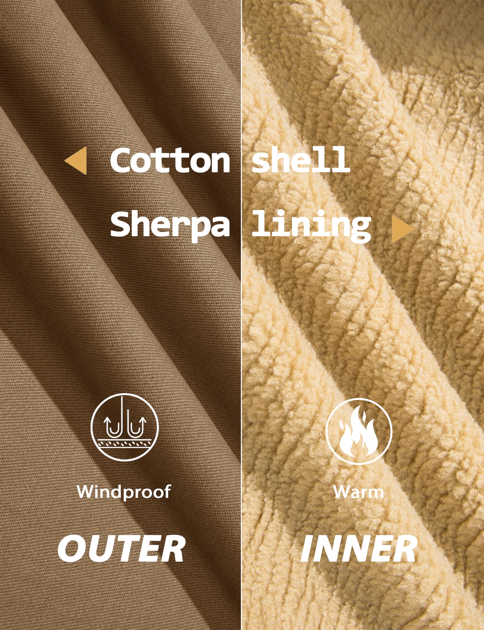 MAGCOMSEN Giacca Invernale da Uomo Giacca di Transizione Calda con Interno in Pile Giacca da Volo Antivento Giacca Bomber Cargo