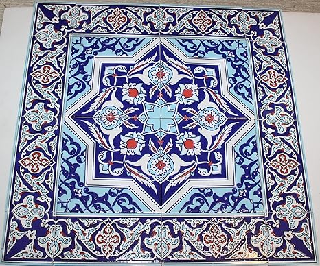 Amazon Anatolian Artifacts トルコ イズニク チューリップ フローラルパターン セラミックタイル 壁画パネル 24インチx24インチ インテリア オンライン通販 Amazon Anatolian Artifacts トルコ イズニク チューリップ フローラルパターン セラミックタイル 壁画パネル 24インチx24インチ インテリア オンライン通販