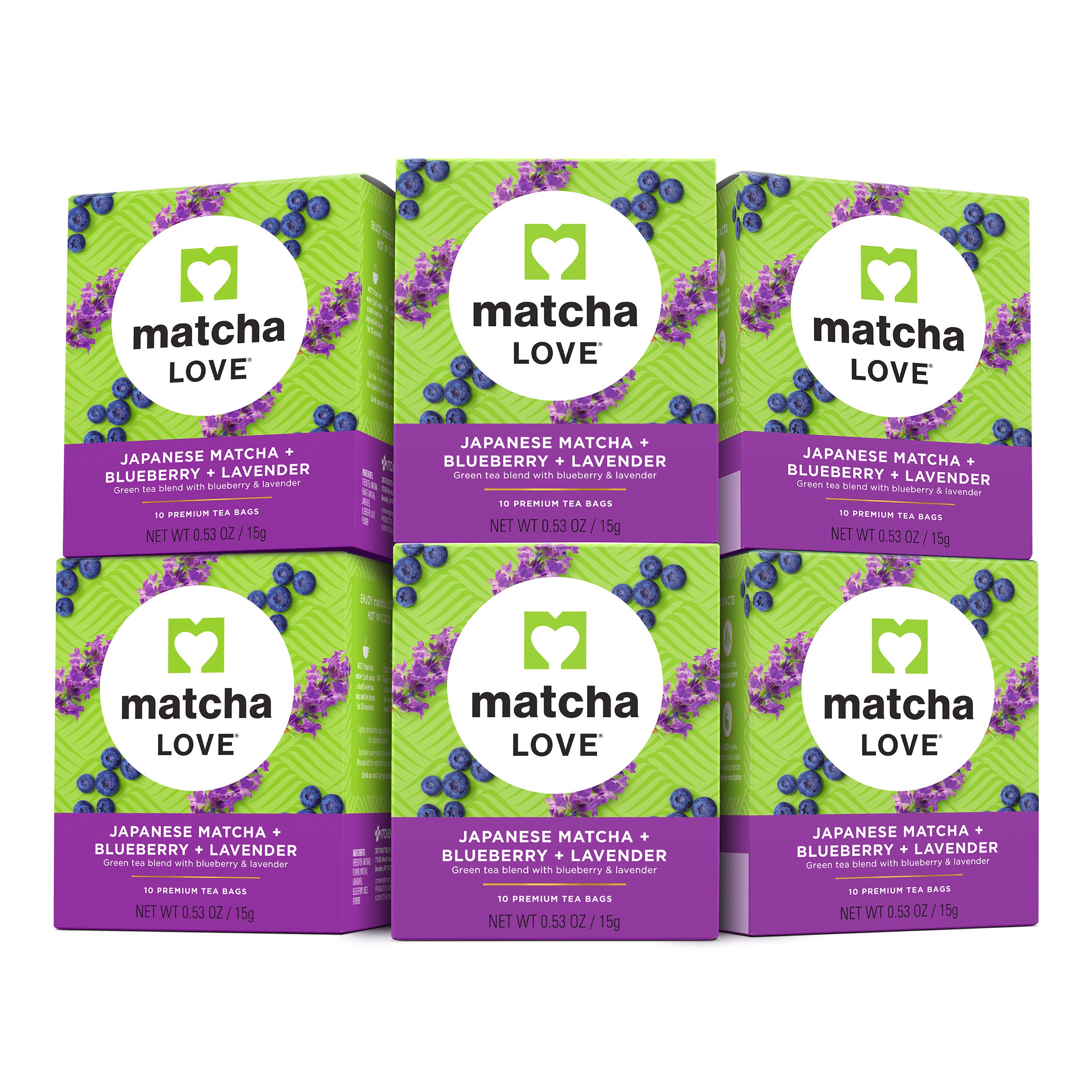 Matcha Love Japanese Matcha Blueberry Lavender 60 Premium Tea Bags