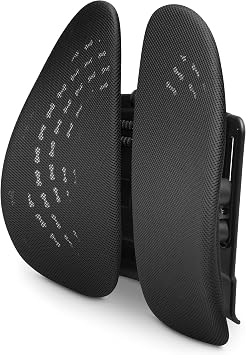 Kensington SmartFit Conform Back Rest - Ergonomic & Height Adjustable Lumbar Support Rest K60412WW, Black
