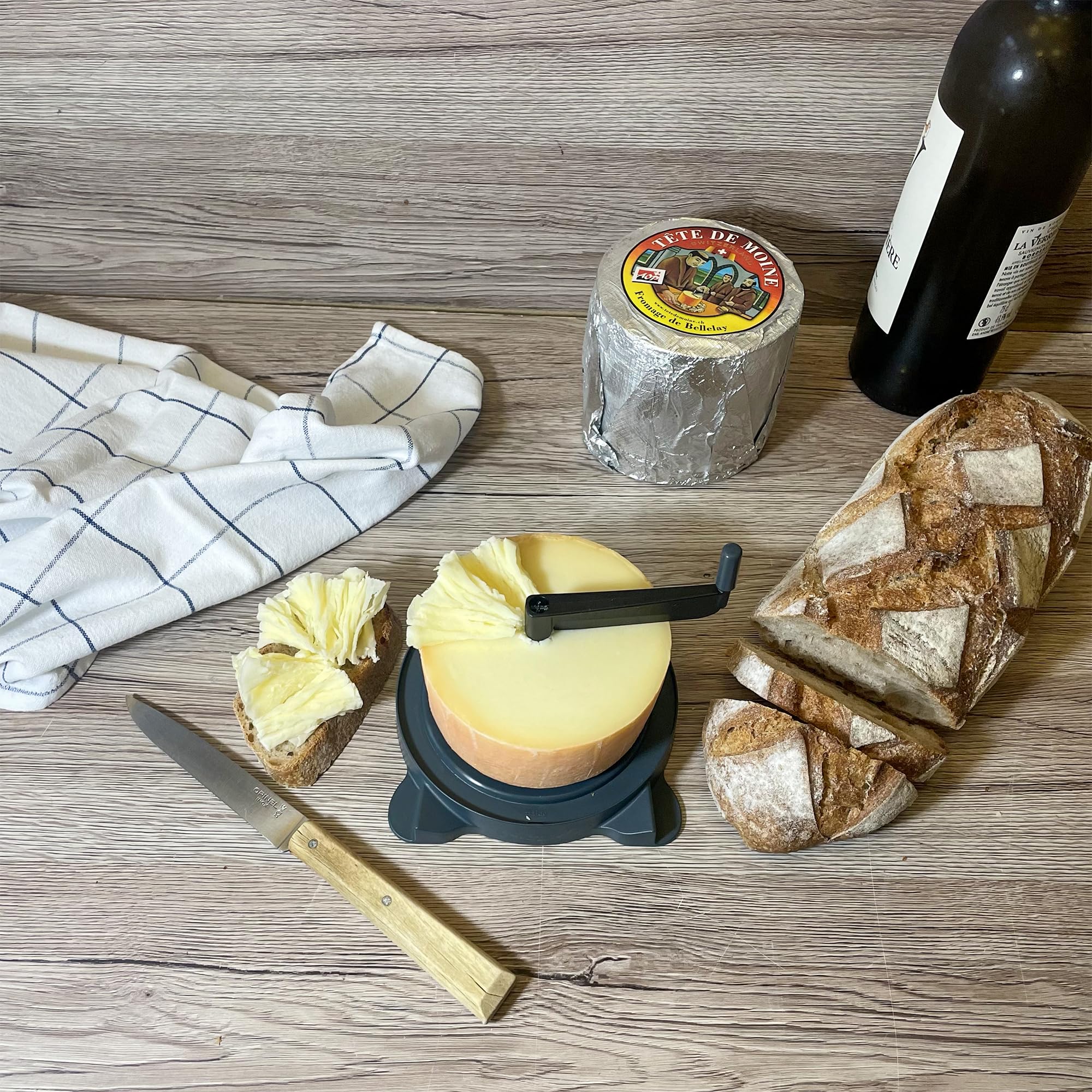Fromage Tête de Moine + Appareil à racler | Fleurolle Box - 400g - Suisse