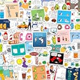 Yqskt 200PCS Funny Joke Stickers for Kids Teens, Funny Dialogue Stickers for Water Bottle Binder Notebook Laptop Waterproof Vinyl Decals for DIY Crafts Room Decor