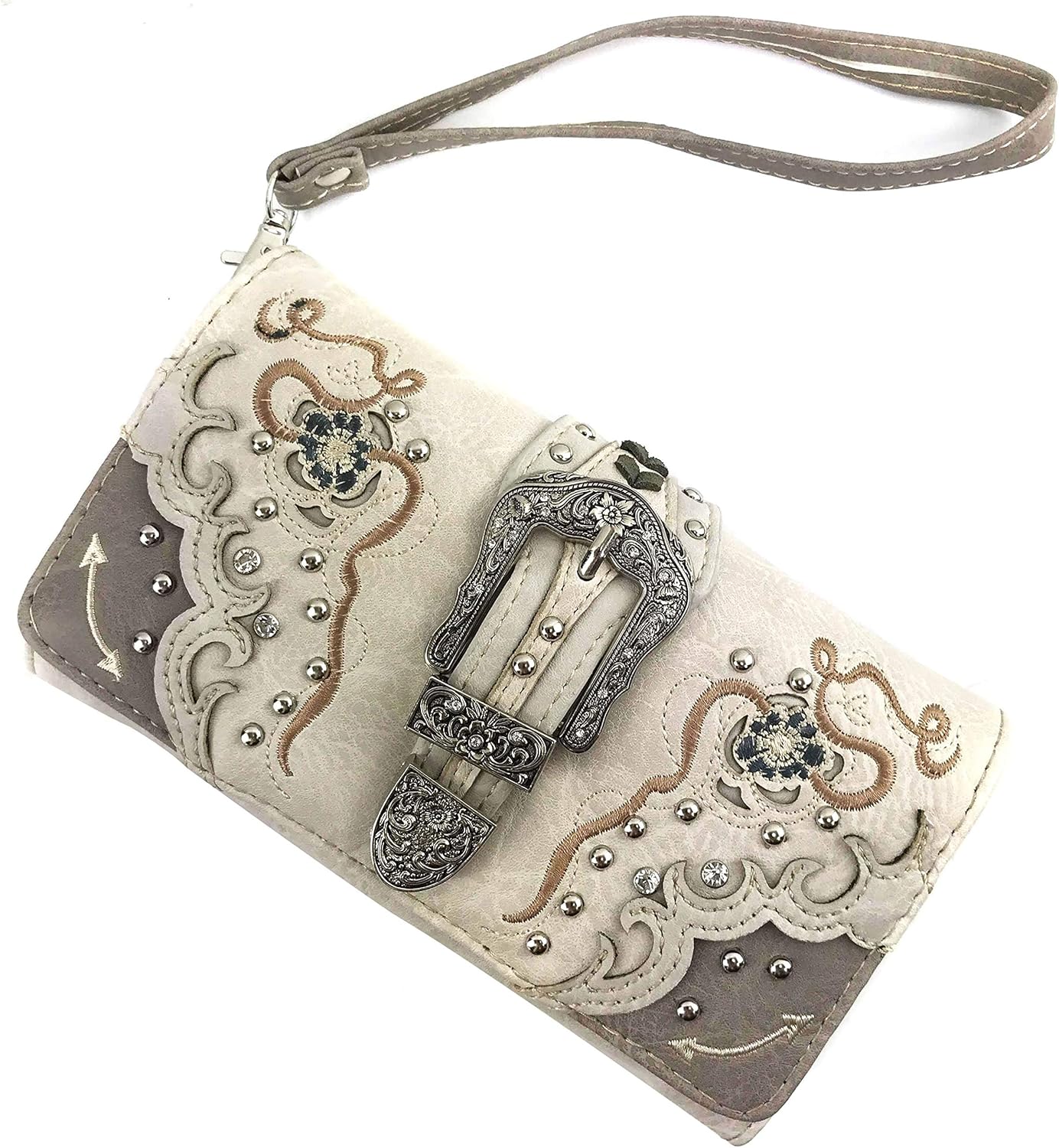 Zelris Floral Poppy Buckle Western Women Conceal Carry Tote Handbag Purse Set - Image 6