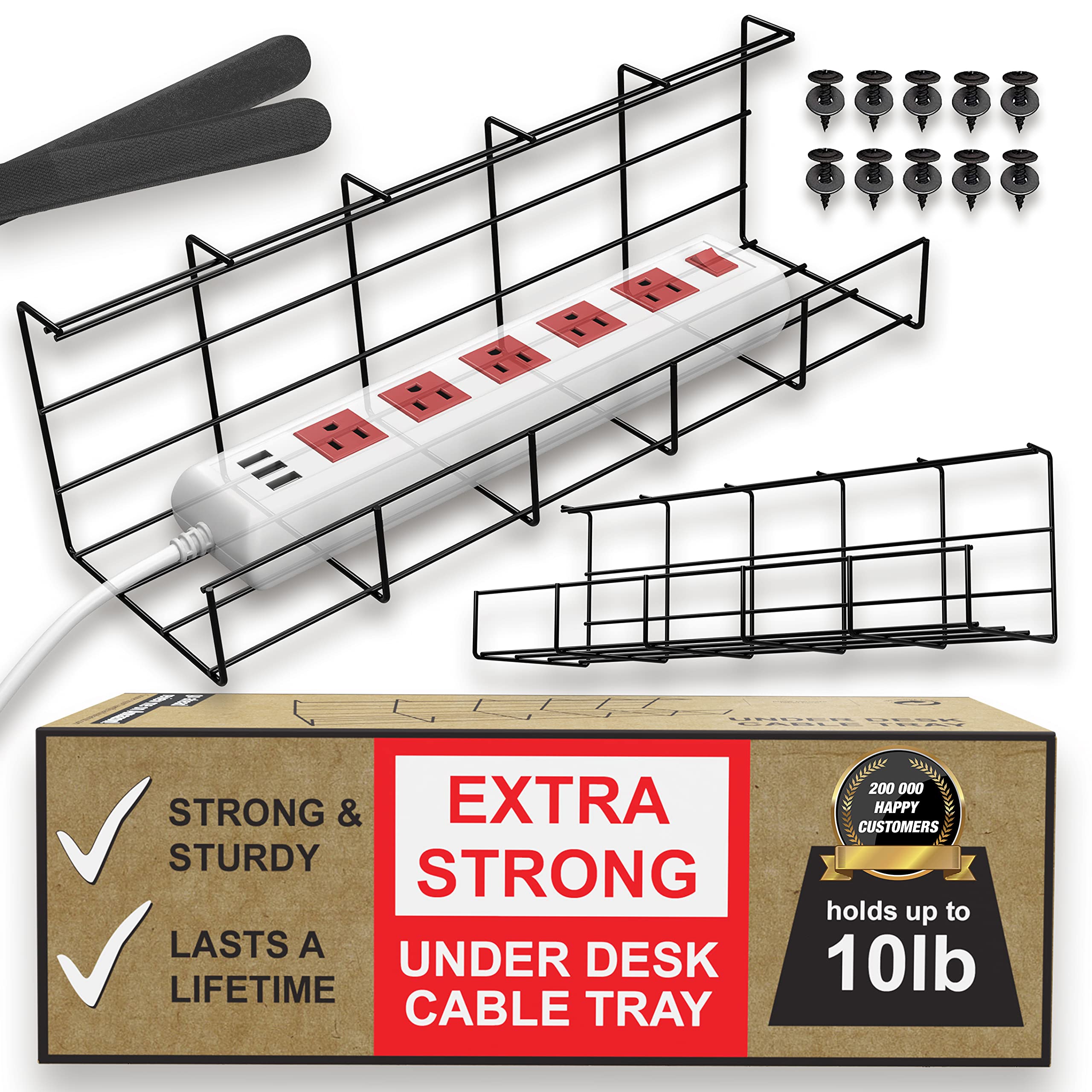 Buy Under Desk Cable Tray Super Sturdy Cable Organizer for Wire
