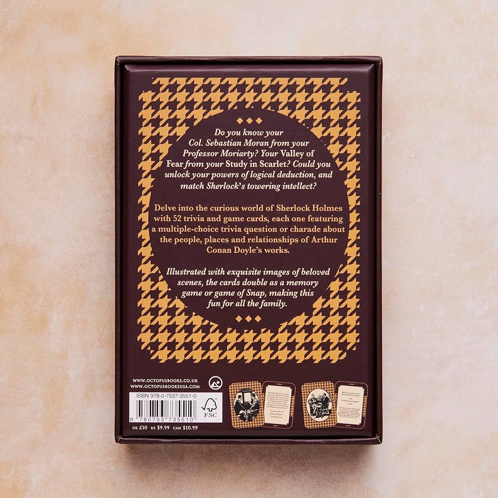 ジアハオ トレカ Sherlock Sherlock Holmes: 52 illustrated cards with games and trivia