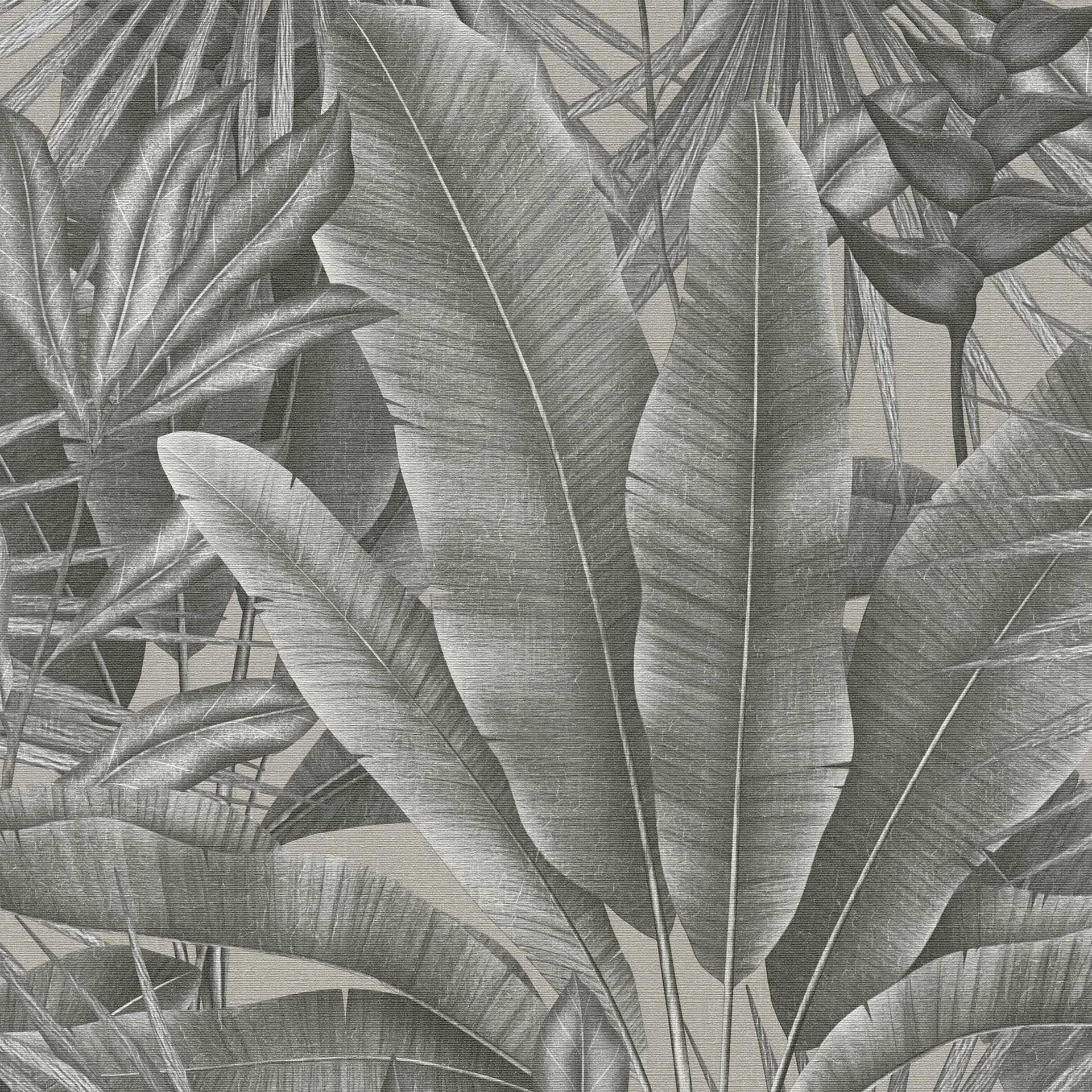 Livingwalls Jungle Wallpaper 396473 in Grey, Beige - Wall Wallpaper with Jungle Look - Floral with Palm Leaves -10.05 m x 0.53 m - Image 2