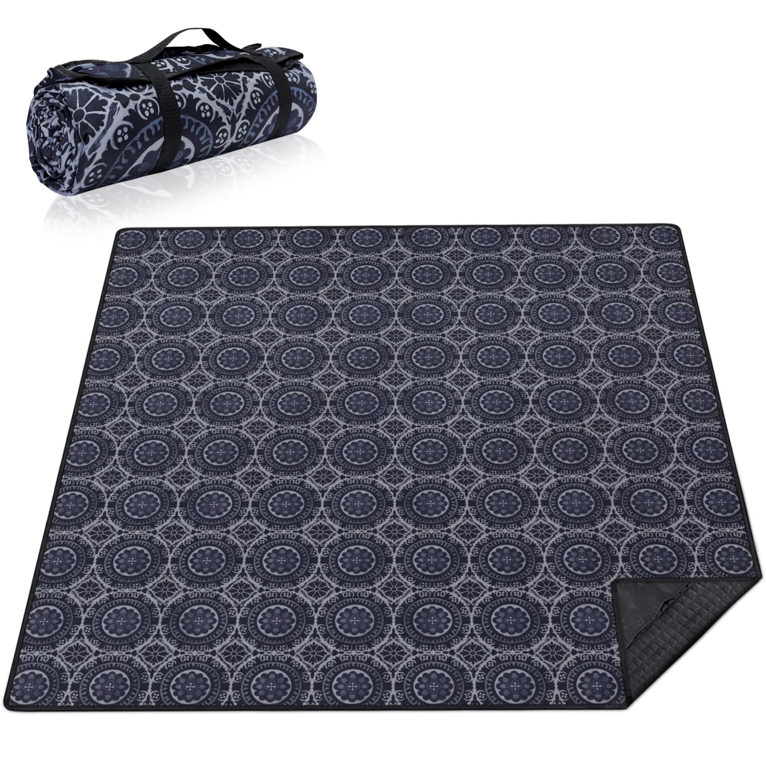 Supfitness Extra Large Picnic Blankets Waterproof Foldable (80 "x 80") Beach Blanket Waterproof Sandproof,3-Layer Thicking Mat Outdoor Packable