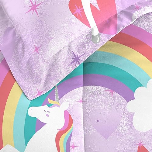 Miniatura 4 de dream FACTORY - Juego completo de ropa de cama de microfibra supersuave de 7 piezas, fácil de lavar, para niños, tamaño matrimonial, diseño