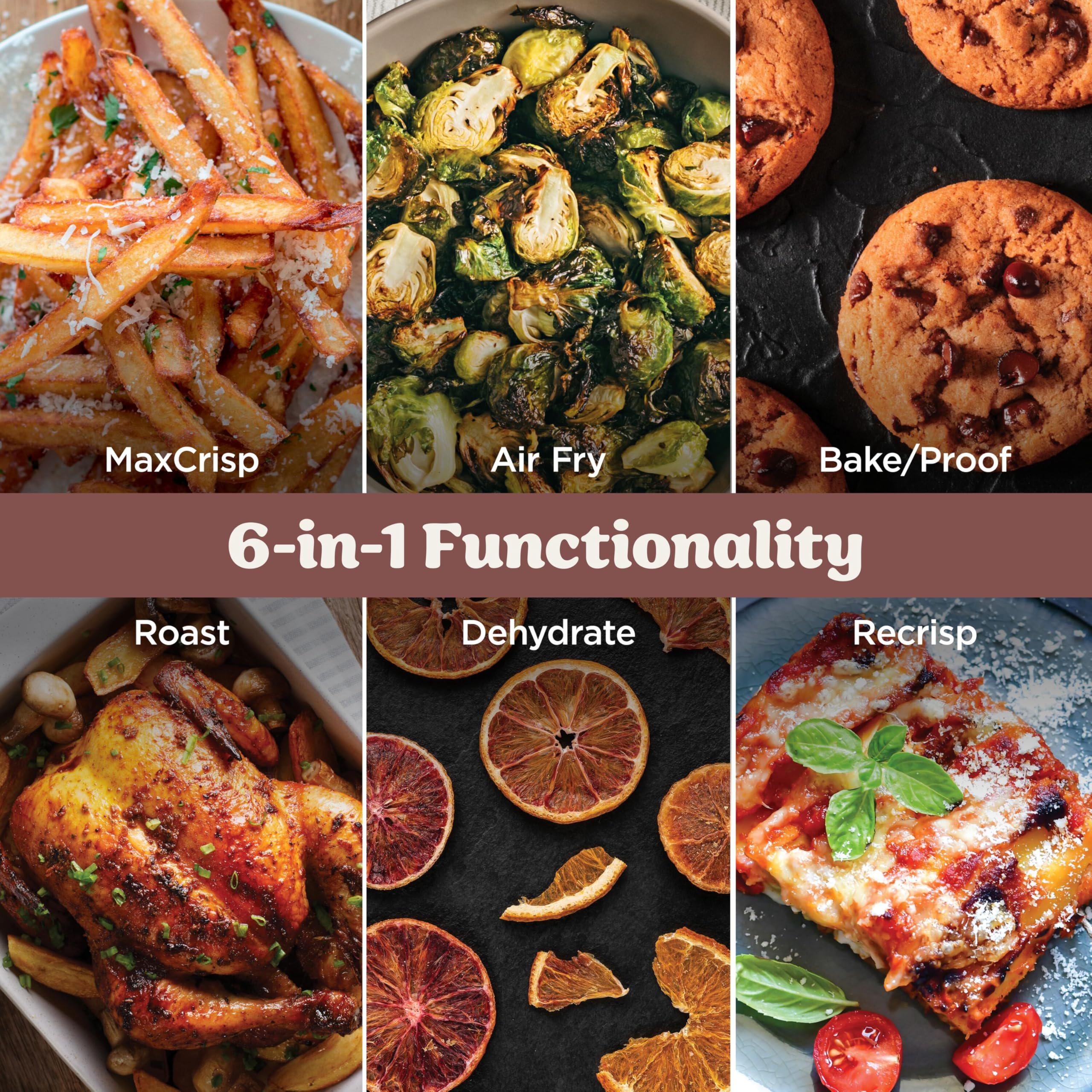 Ninja Crispi Pro Glass Air Fryer 6-in-1 Amber AS101OR | Max crisp air fry bake roast recrisp dehydrate 1800W 450F max 6Qt 2.5Qt containers product thumbnail 8