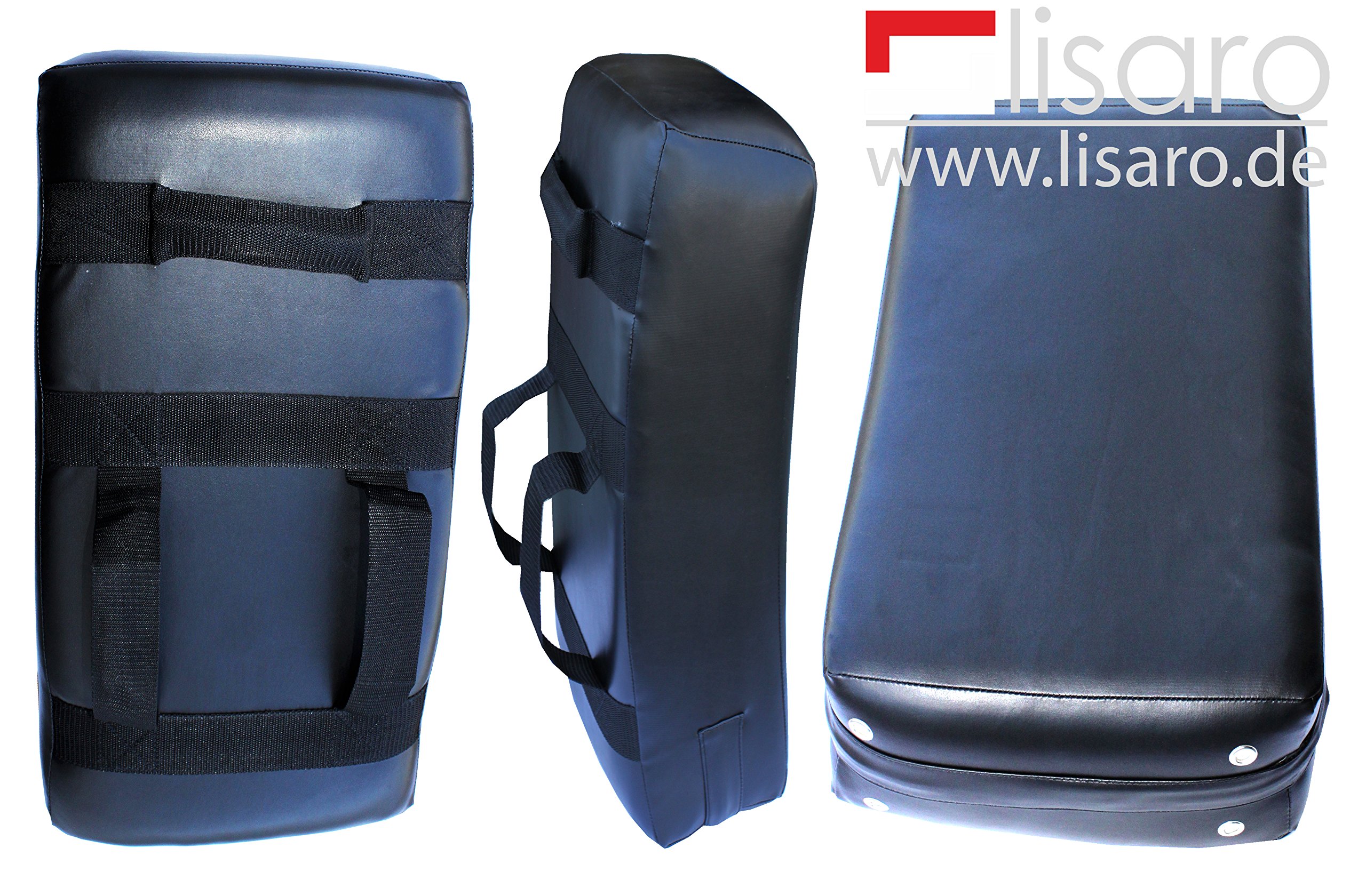 Lisaro Schlagpolster für Harte Tritte & Schläge | Schlagpolster Kampfsport I Farbe schwarz/Boxen/MMA/Muay Thai 75-35-15 cm