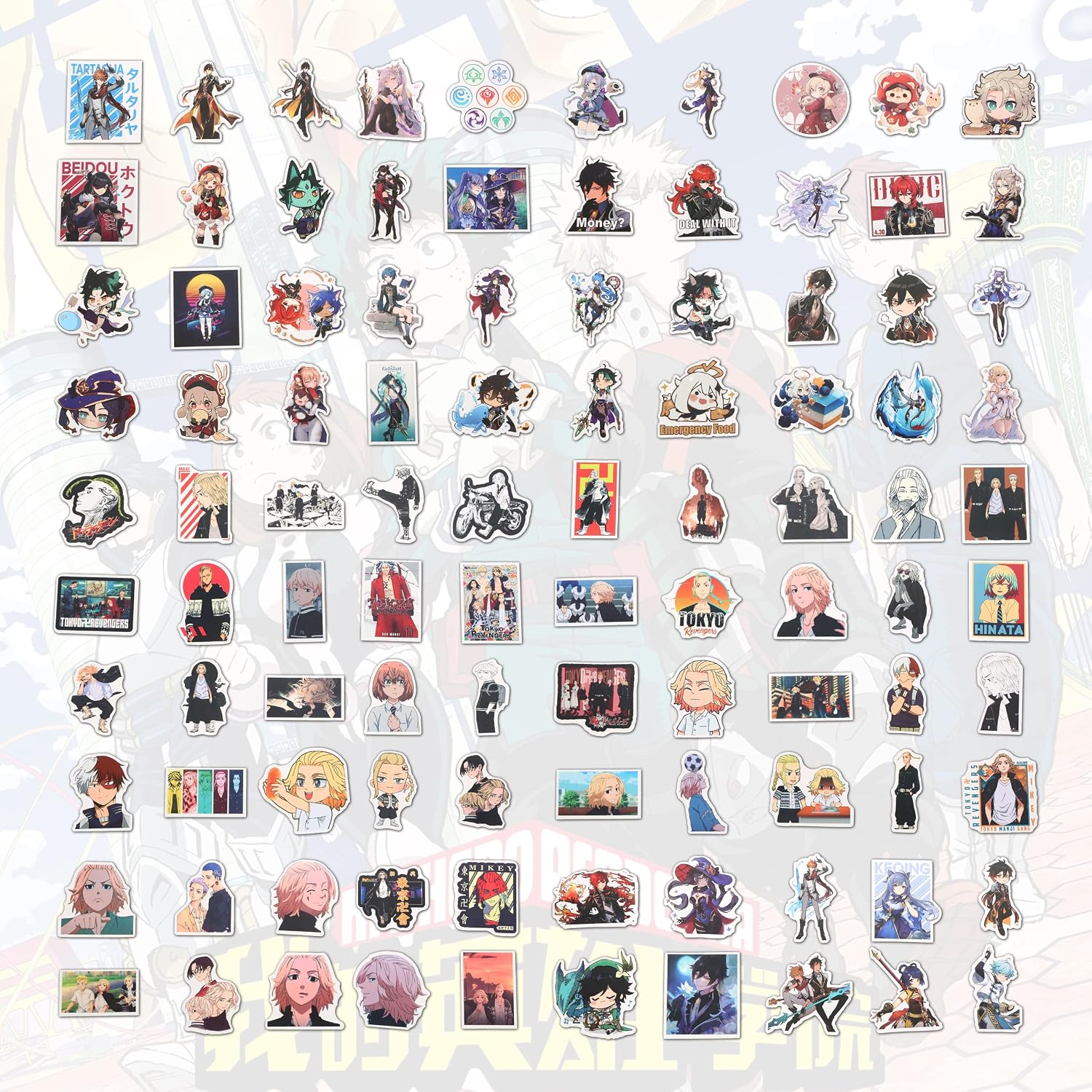 300 Anime Stickers Mixed Pack, Hd Printing Hot Anime Stickers for Water Bottles Laptop Car Computer Skateboard Luggage Hydro Flask, Waterproof Anime Vinyl Stickers for Teens Kids Adults