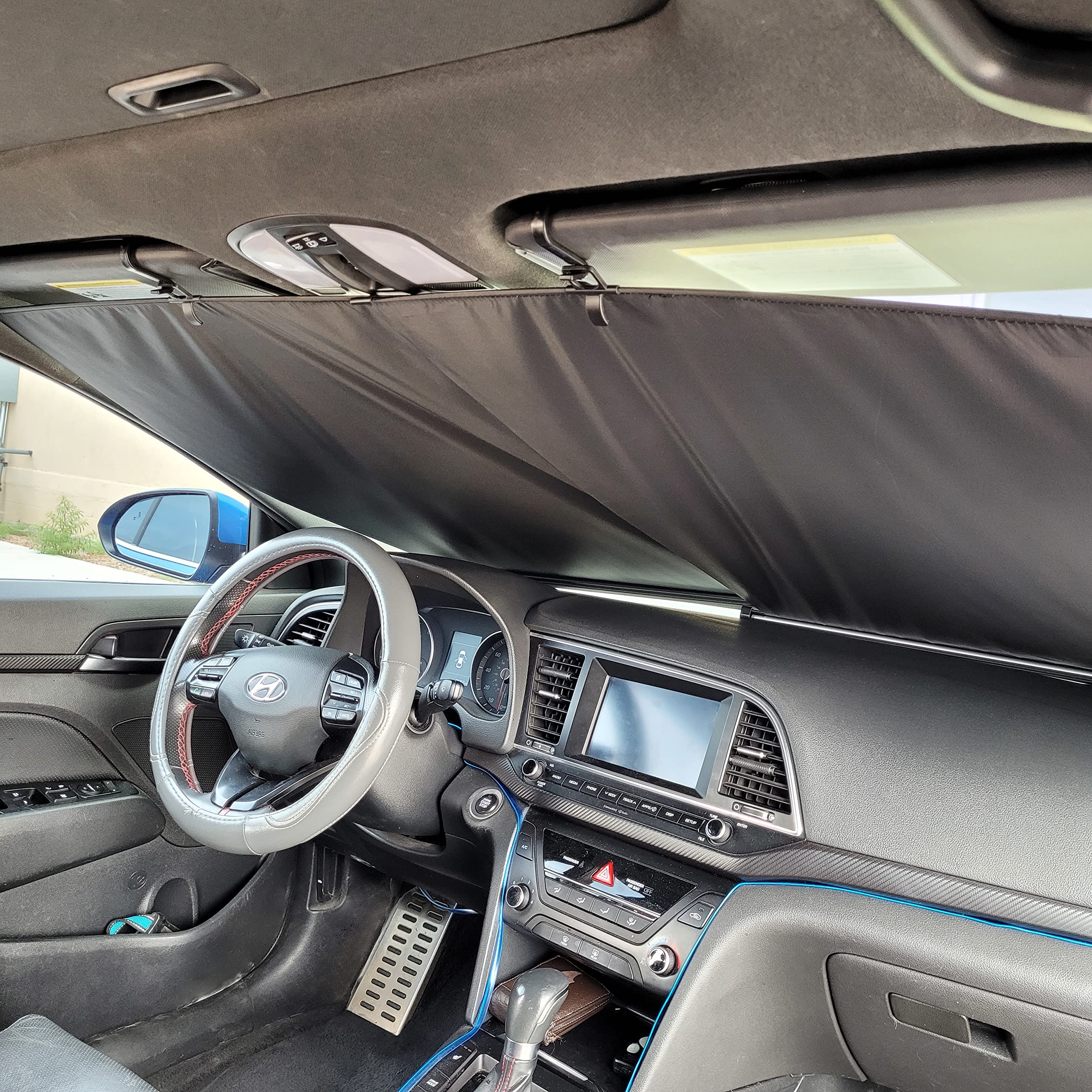 Photo 1 of Retractable Windshield Sun Shade for car. Car Sun Shade Windshield for car Windows. Sun Cover car Window Shades, Sun Shade car Windows. Retractable car Shade for Front Windshield.