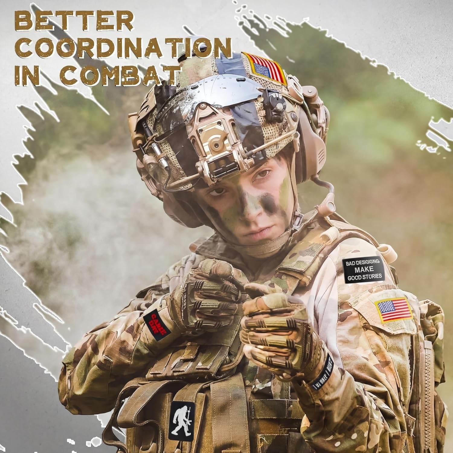 Tigeen 80 Pcs Random Tactical Military Patch Bundle, Funny Full Embroidery Hook and Loop Patches Set for Caps, Bags, Backpacks, Harness, Vest, Military Uniforms, Tactical Gear (Dark Style)