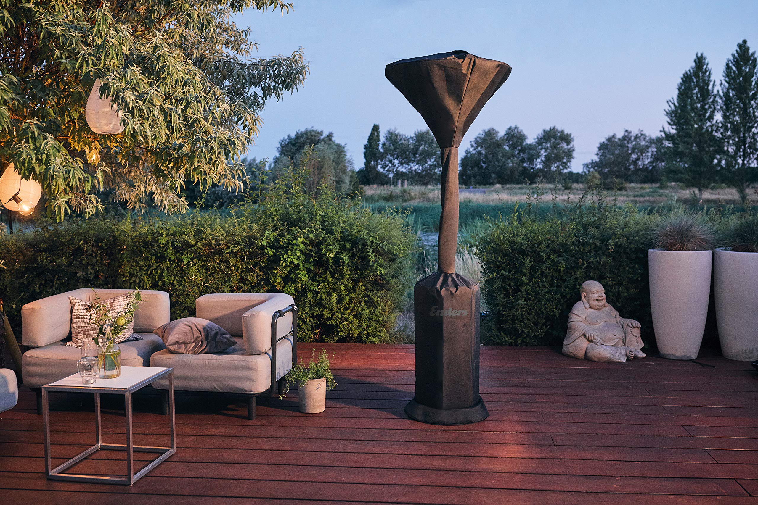 Enders ® Housse de protection contre les intempéries Elegance/Event 5675, capot pour chauffage de terrasse, chauffage de terrasse, noir, 76x76x220 cm, résistant aux intempéries, extérieur