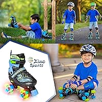 Vista 8 de Patines negros (M) + Combo de equipo de protección azul