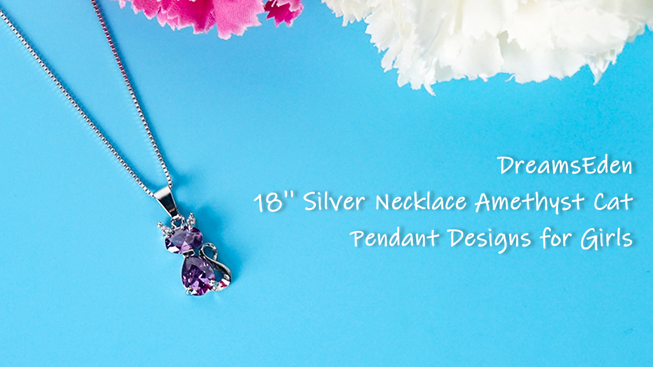 Amazon.com: DreamsEden Cat Necklace, 18'' Silver Box Chain Women's