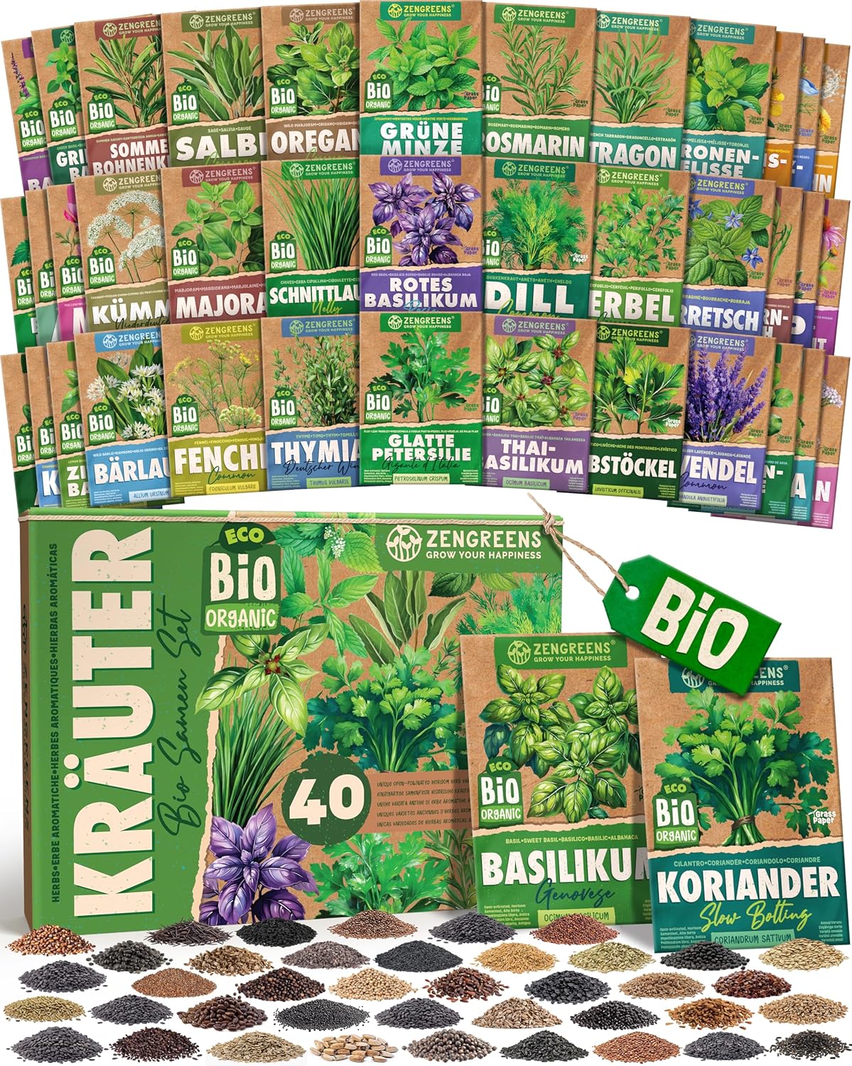 ZenGreens® Kräutersamen einfachen Hochbeet Pflanzensamen