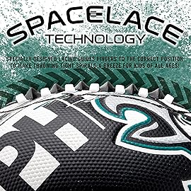 Franklin Sports NFL Philadelphia Eagles Football - Youth Mini Football - 8.5 Junior Size Ball - SPACELACE Easy Grip Texture- Perfect for Kids