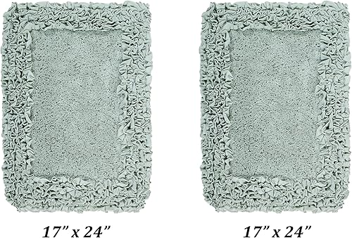 Miniatura 9 de Better Trends Alfombra de Baño Premium Redonda de 30", 100% Algodón, Absorbente de Agua con Respaldo Antideslizante, Lavable a Máquina para Baño,