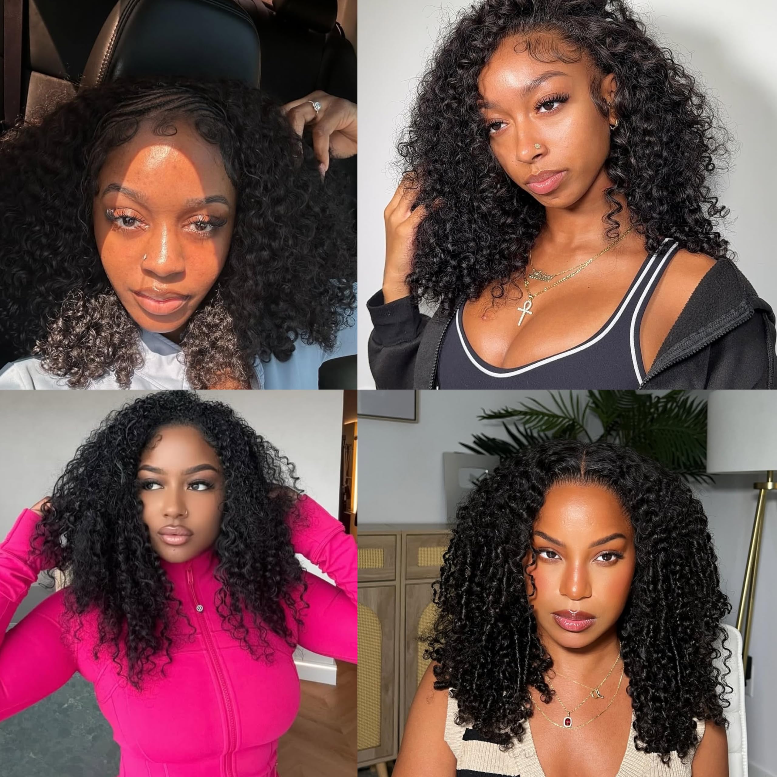 Amazon.com : 4 Bundles Burmese Curly Bundles Human Hair 12  display picture 1