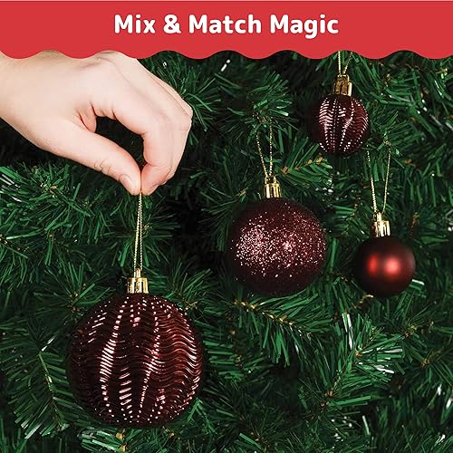 Miniatura 47 de PREXTEX - Adornos navideños inastillables de 36 piezas en azul medianoche: elegantes bolas de adorno navideño, juego ideal de adornos navideños Azul