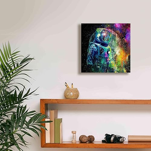 Miniatura 8 de Epic Graffiti 'BTC Bitcoin Moonlanding', arte de pared en lienzo, 12 x 12 pulgadas