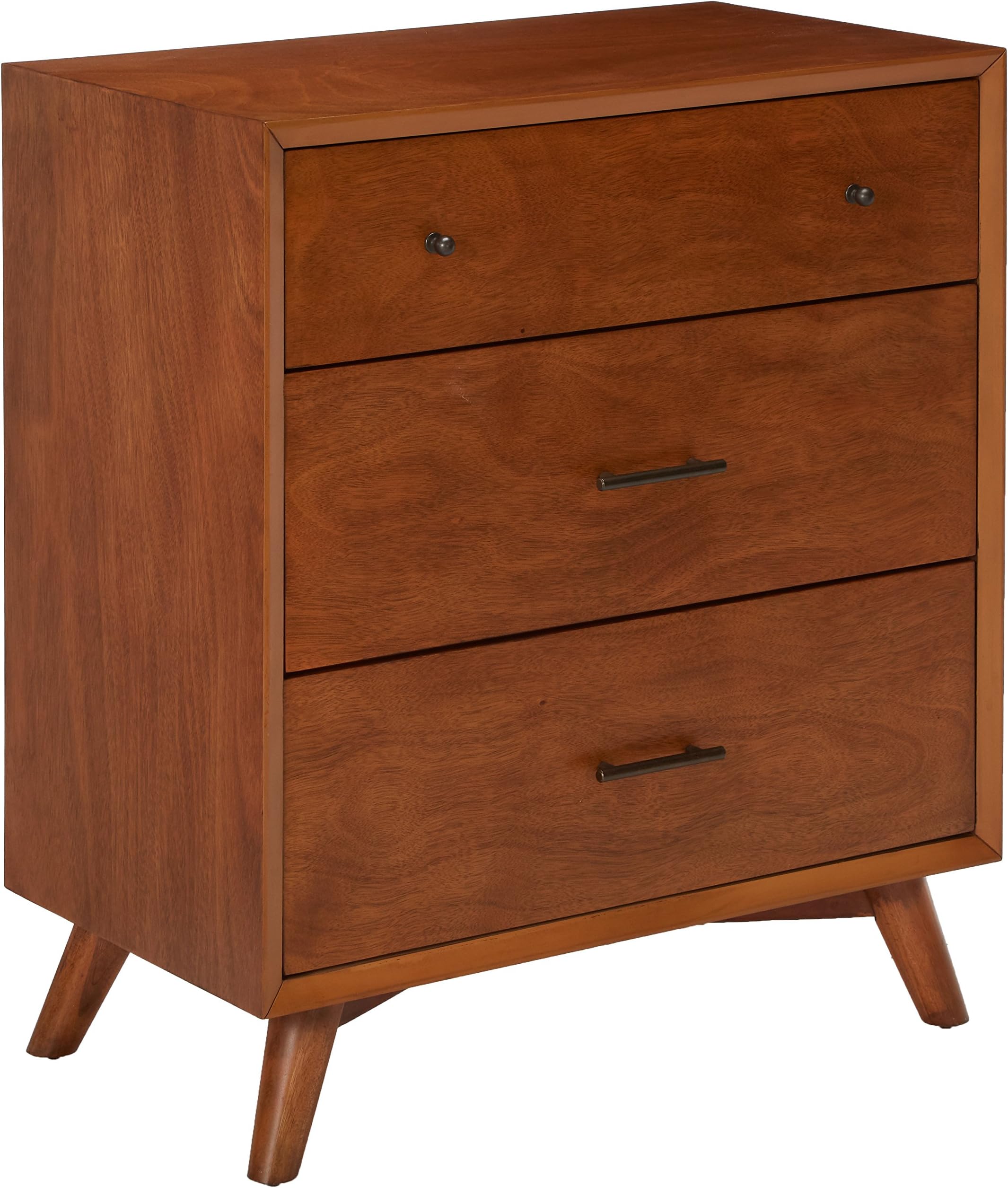 Flynn Mid Century Modern Small Chest, 35" W x 21" D x 39" H, Acorn
