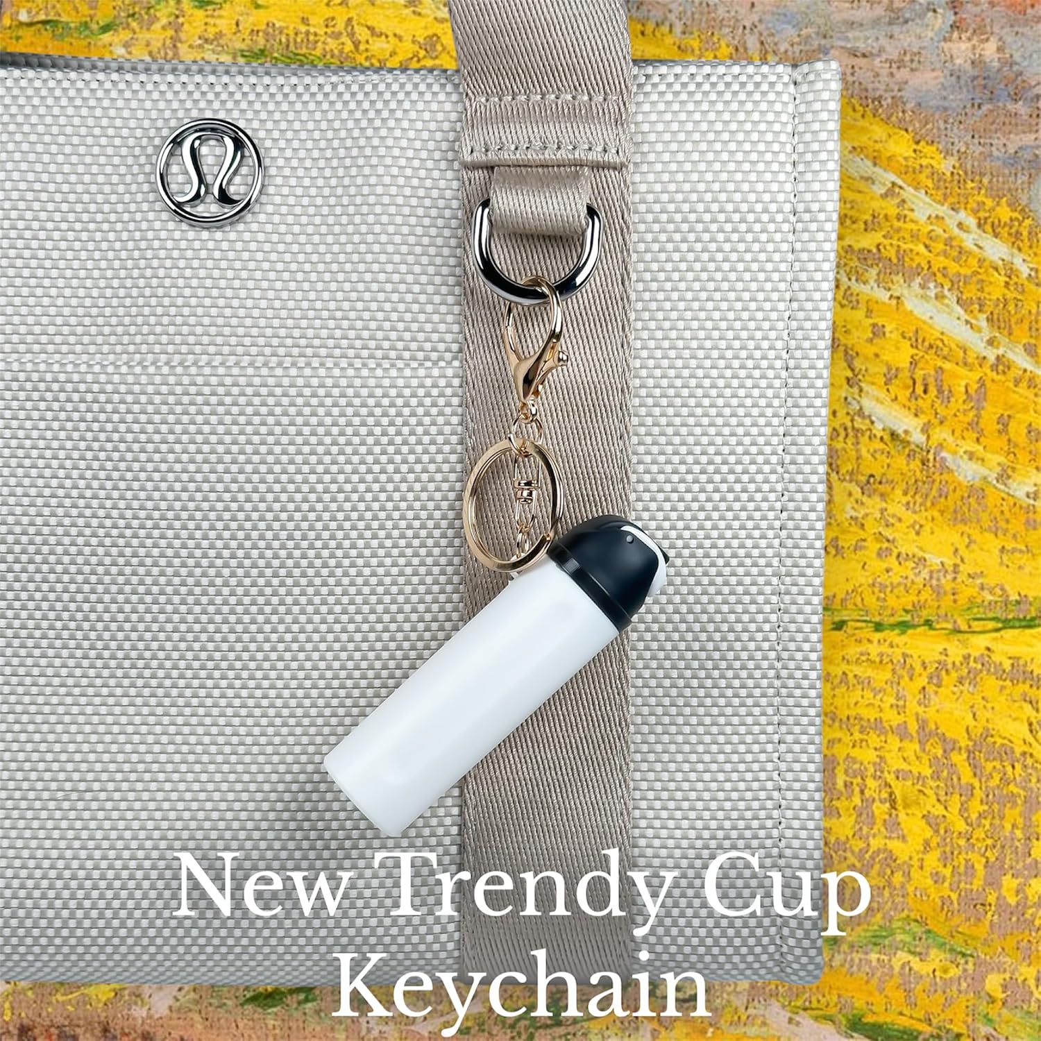 Mini Trendy Bottle Keychain Accessories Compatible with Owala Water Cute Tumbler Cup Chapstick Lip Balm Holder Charms image 2