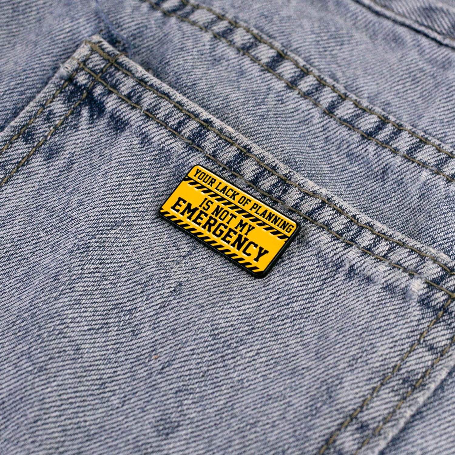 Your Lack Of Planning Is Not My Emergency Warning Sign Workplace Sarcasm Enamel Pin, Sarcastic Office Humor Pin Brooch For Sassy Boss Managers Humorous Coworker, Funny Work Joke Brooch Badge, Sarcastic Workplace Humor Badges, Office Sarcasm Gift, Snarky Quote Saying Accessory image 4