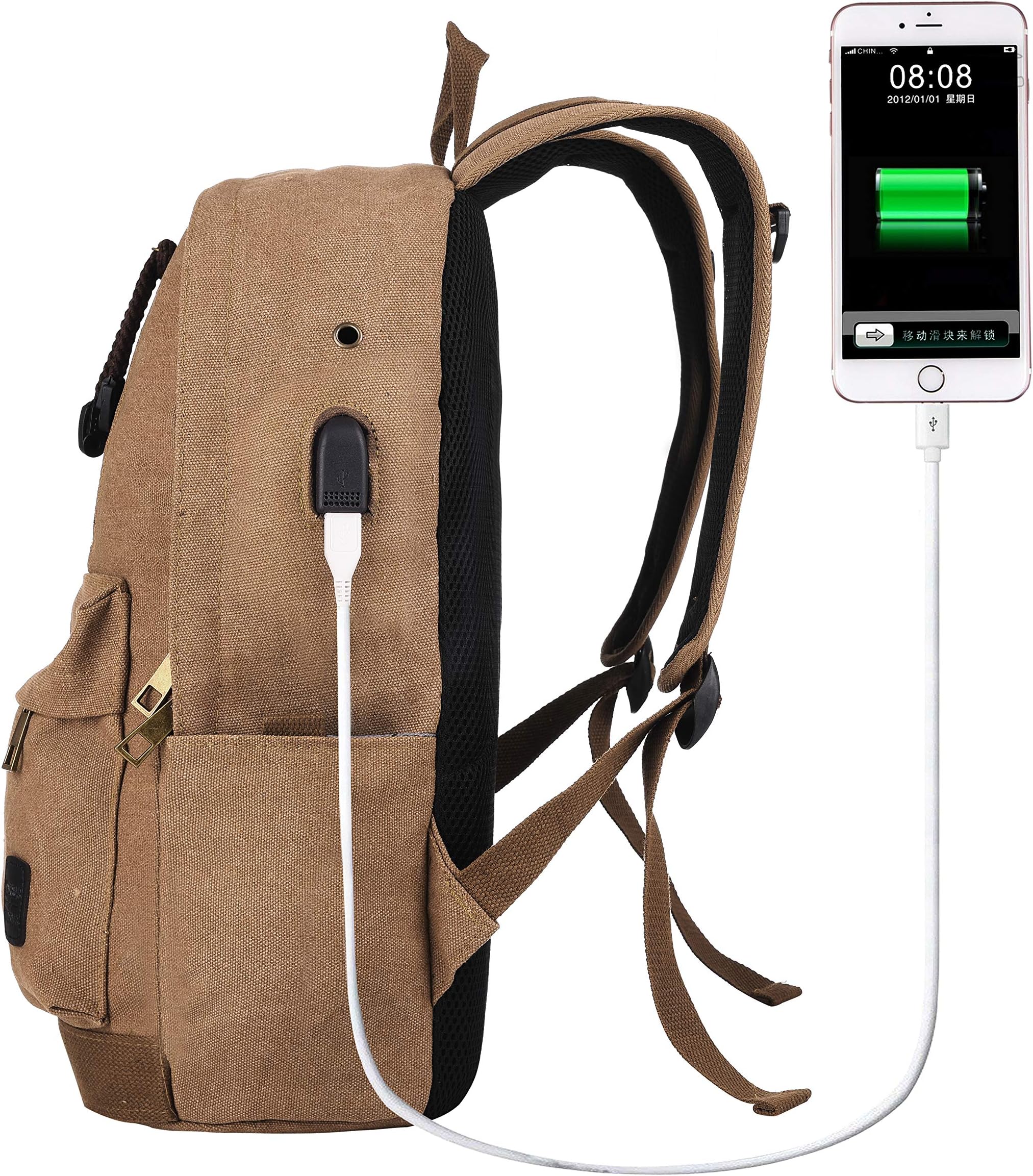Laptop Backpack Travel Accessories Daypack for Men Women,Large Lightweight School College Book bag with Computer & Notebook Compartment and usb Charging Port for Business Hiking Traveling Airplane