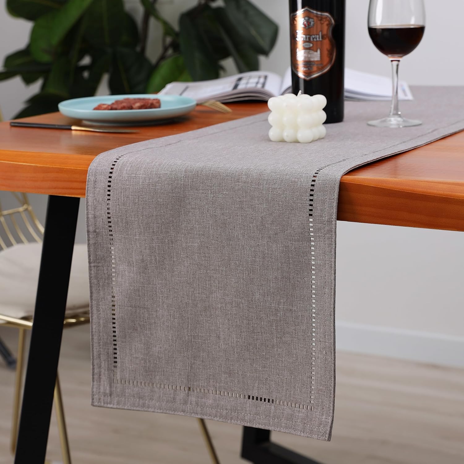 Table Runner 13 x 72 Inch, 100 Polyester Reusable Washable