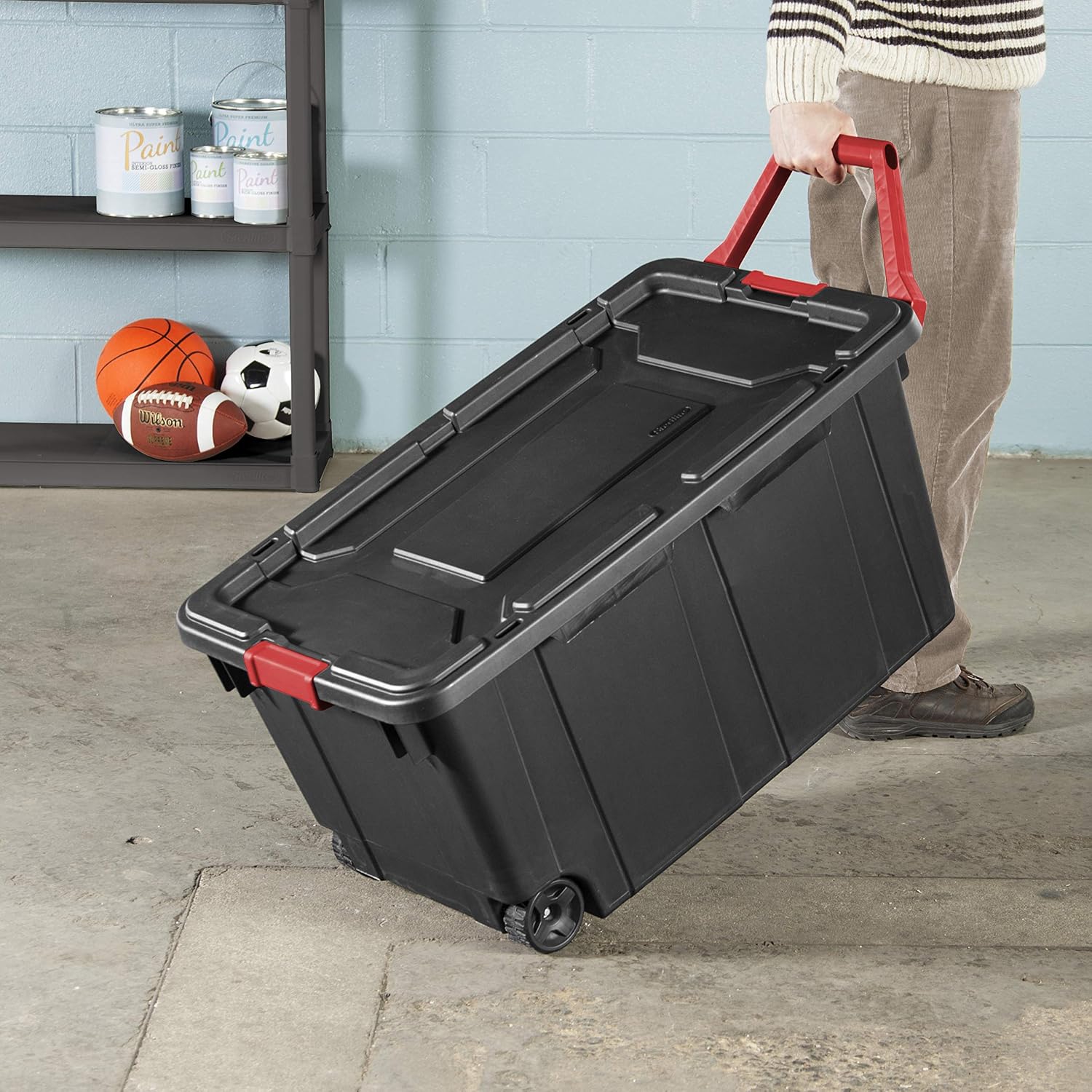 Buy Sterilite 14699002 40 Gallon/151 Liter Wheeled Industrial Tote