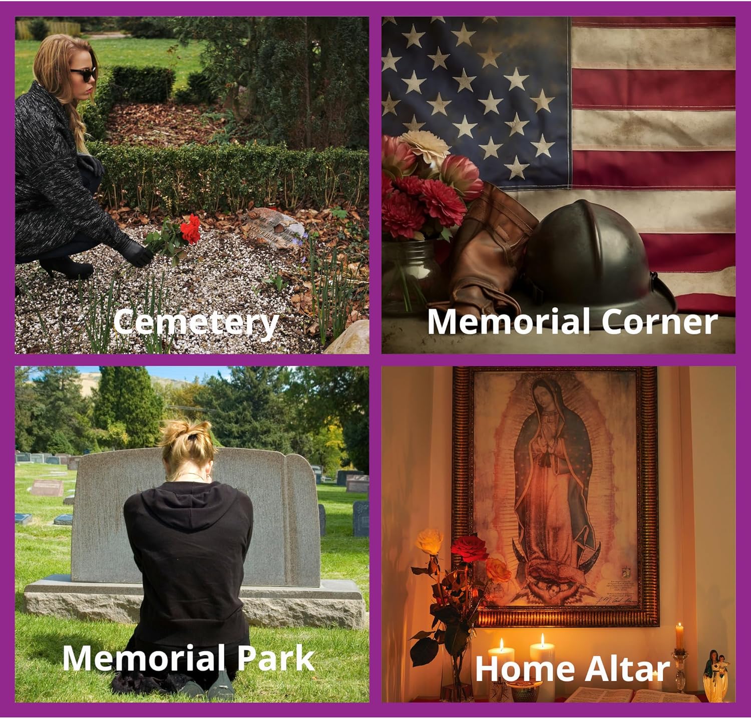 Custom Photo Personalized Small Urns for Human Ashes - Stainless Steel Keepsake Mini Urns for Memorial Cremation and Funeral (2 Red, Large)