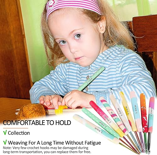 Miniatura 5 de Coopay Juego de ganchos de ganchillo cálidos 2G para mujeres, niñas, mamá, adolescentes, lindas agujas de ganchillo para arte de ganchillo de