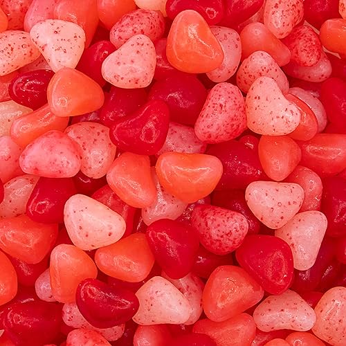 Bolsa de 2 libras de gomitas de San Valentín  Corazones de caramelo rosa y rojo  Sabores de cereza, fresa y sandía  Mini dulces de San Valentín para