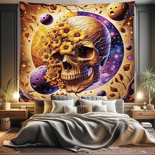 Miniatura 100 de Ambesonne Tapiz indie, estilo moderno de Memphis de los años ochenta, geométrico, abstracto, colorido, diseño de puntos, funky, para colgar en la