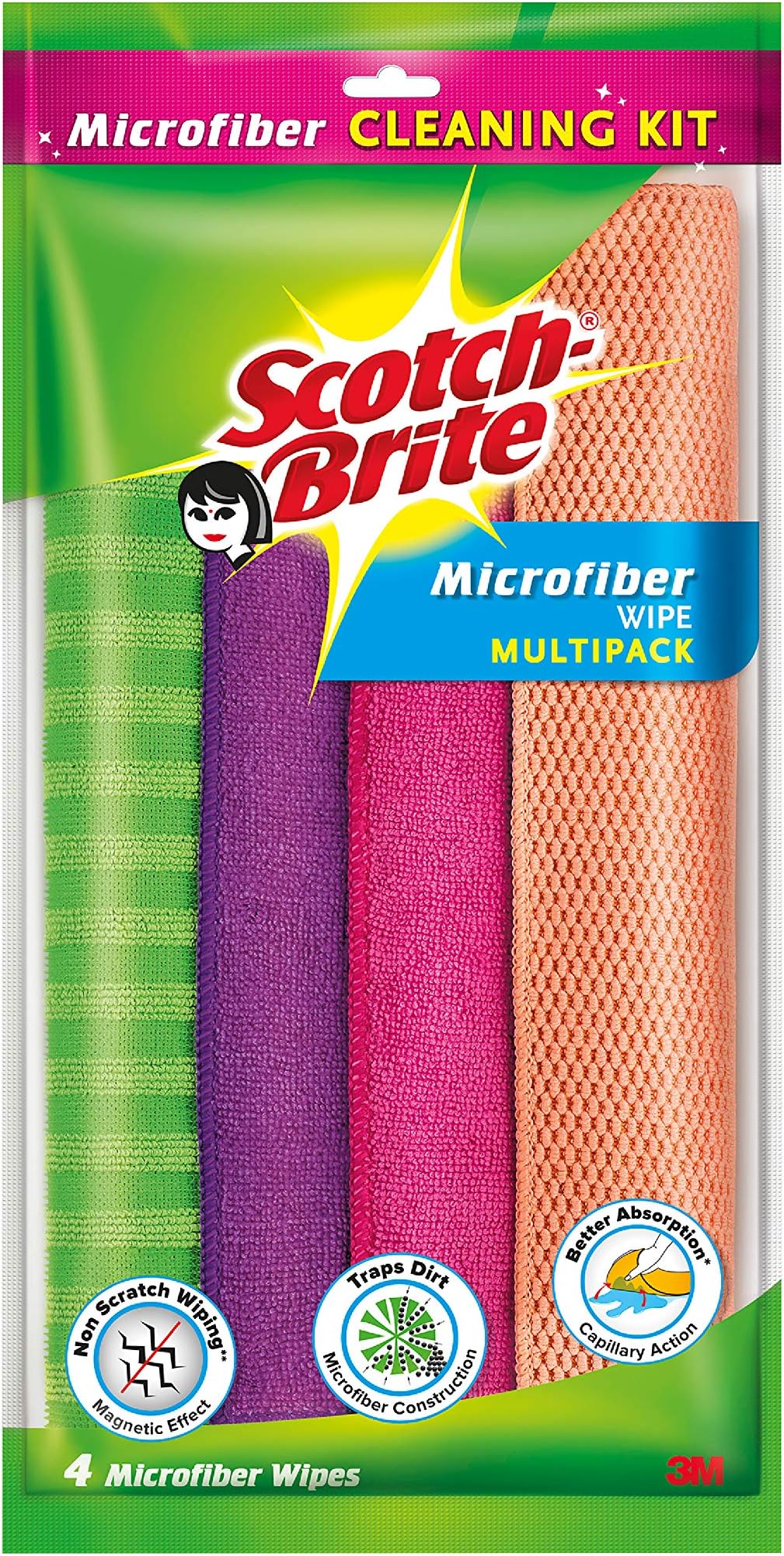 Scotch-BriteScotchBrite Microfiber Multipack (4 Pcs) (Scotch-Brite Microfiber Cloth)