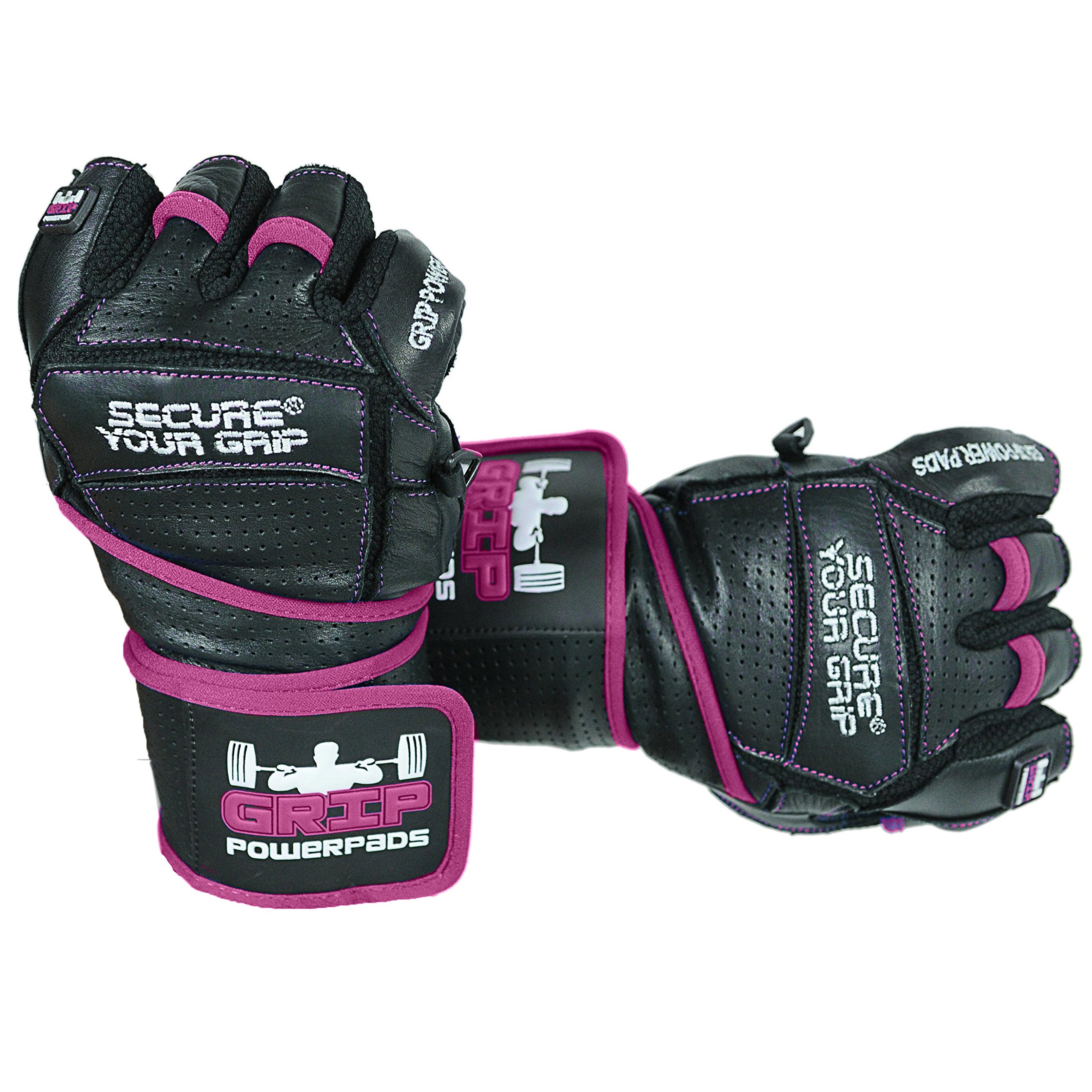 donne Elite guanti da ginnastica in pelle con il design in 5,1 cm ampia polsiere per sollevamento pesi, powerlifting, bodybuilding & Strength training allenamento esercizi