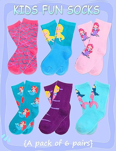 Miniatura 7 de Anlisim Calcetines de algodón suave para niñas, diseño de animales, de dibujos animados, paquete de 6
