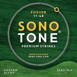 SonoTone Fusion, 11-48, Medium, Electric Guitar Strings, Custom Alloy Blend, Hand-Wound, Hex Core, Comfortable, Strong, Long Lasting, Tarnish Resistant, Flexible, Articulate, American Made