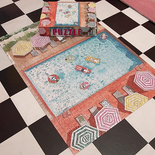 Miniatura 2 de KESS Rompecabezas junto a la piscina  Digno de marco e inspirado en el artista  Colorido y divertido, rompecabezas de 1000 piezas para adultos y