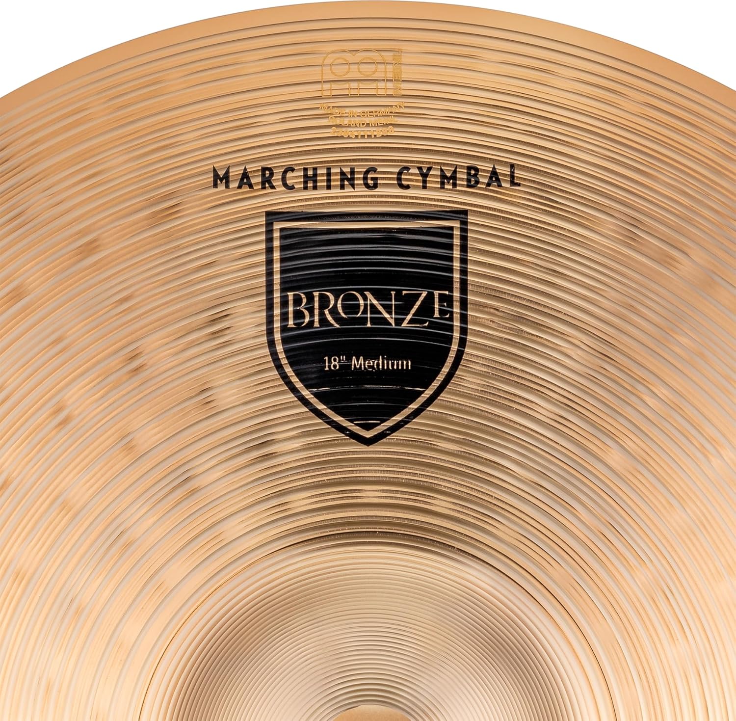 Meinl Cymbals 18" Student Range Marching Cymbals with Straps, B8 Bronze — Made in Germany— 2 Year Warranty, Traditional, (MA-BZ-18M)