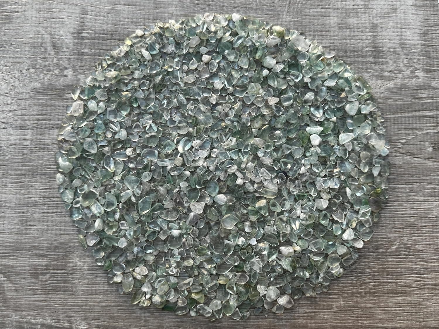 Wholesale Natural Semi Tumbled Green Fluorite Gemstone Chips, Crushed Mini Green Fluorite Crystals, Undrilled Crystal Chips (Green Fluorite, 3 Pounds)