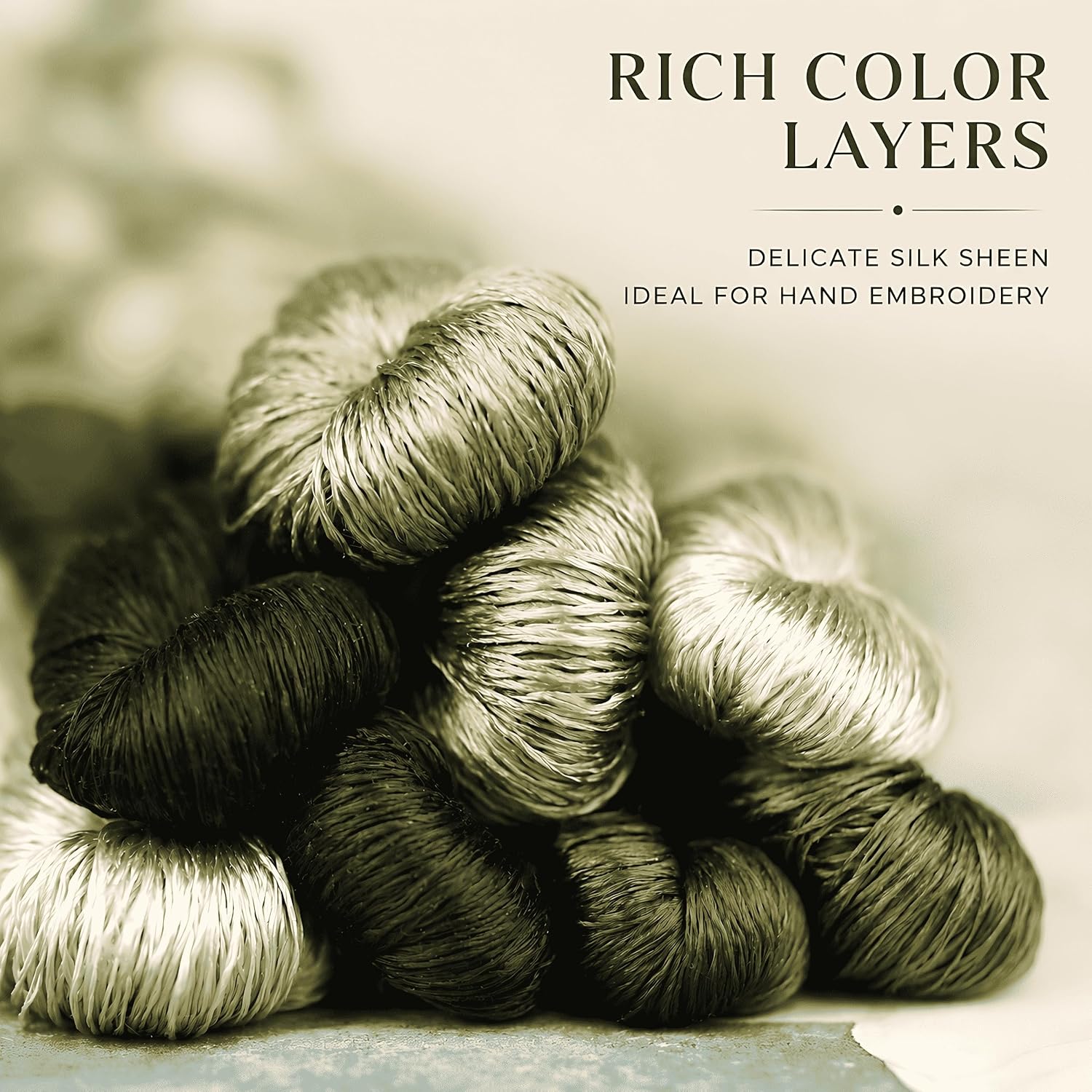 Natural 100% Silk Thread, Handmade Embroidery Thread Silk Floss 8 Colors 110m Each (61) image 4