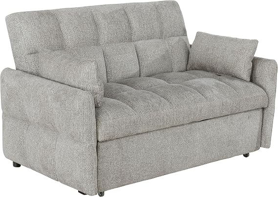 GOWE Alvara Light Grey Tufted Cushion Pull-Out Sleeper Sofa Bed