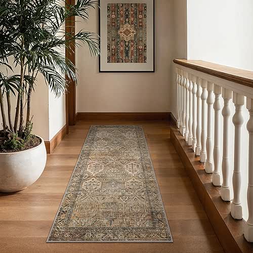 Bavni Kitchen Rug 2x5 Runner Rugs for Hallways Entryway, Washable