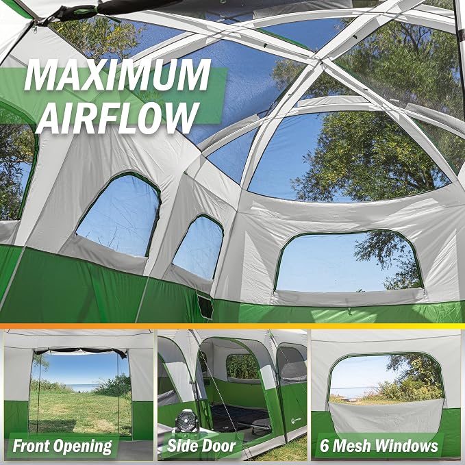 Carpa para camping grande 12 personas Wakeman miniatura 4
