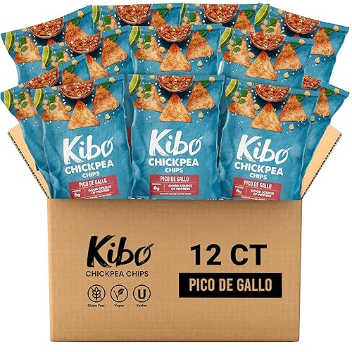 Miniatura 21 de Kibo Paquete variado de chips de lentejas, aperitivos veganos sin gluten, verificados sin OMG, a base de plantas, 0.99 oz, paquete de 12