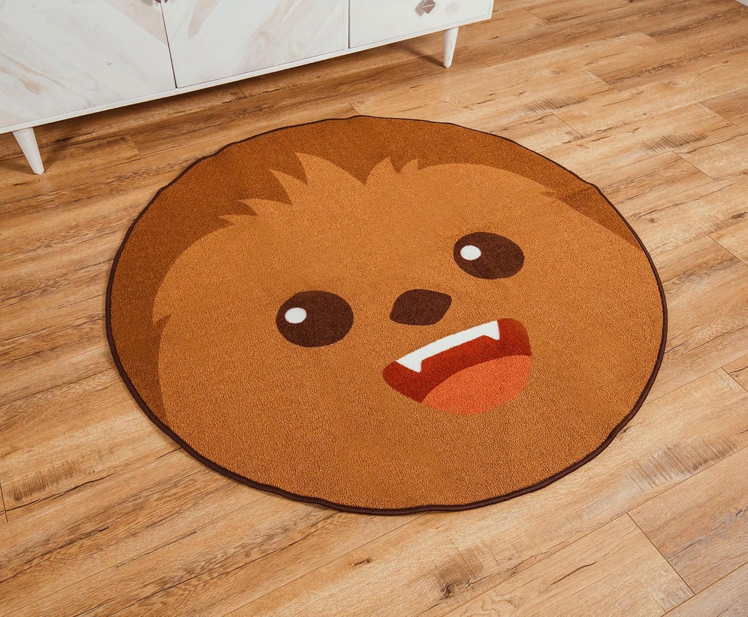 Ukonic Star Wars Chewbacca 52-Inch Round Printed Area Rug | Indoor Floor Mat, Accent Rugs for Living Room and Bedroom, Home Decor for Kids Playroom | Movie Gifts and Collectibles